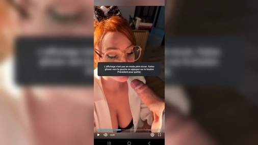 Pomponette Giving Blowjob with Facial Cumshot