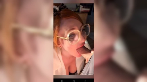 Pomponette Giving Blowjob with Facial Cumshot