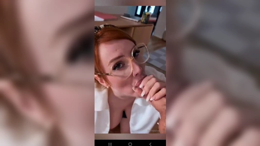 Pomponette Giving Blowjob with Facial Cumshot
