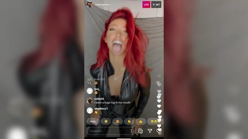 NalaFitness Chatting With Fans in Instagram Livestream