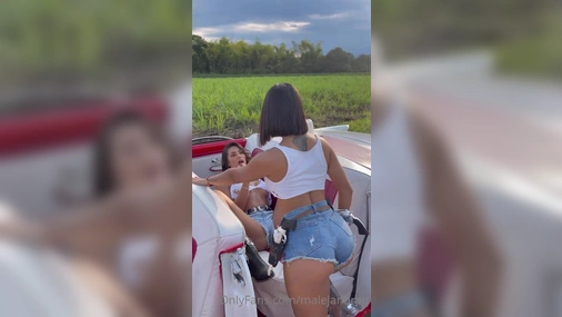 Daniela Antury - Lesbian Pussy Fingering in Car