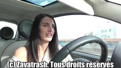 Real French Hotwife Zavatrash Sucking Strangers in Public