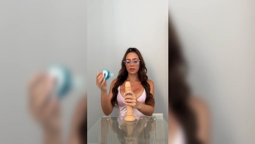 Cora May - Fast JOI Handjob on Big White Dildo