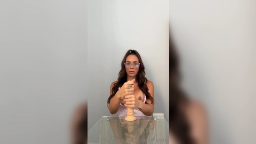 Cora May - Fast JOI Handjob on Big White Dildo