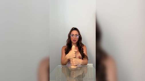 Cora May - Fast JOI Handjob on Big White Dildo