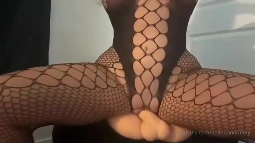 Belinda Nohemy Squat Riding Big White Dildo