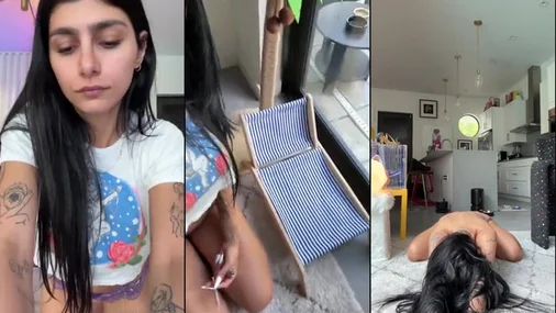 Mia Khalifa Video „Lange Morgen-Dehnübungen“