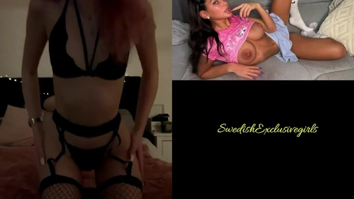 Swedish Petie Babe Mimmi Fors tight body tease in bed