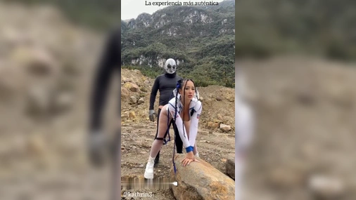Kathrin3 - Outdoor Standing Doggystyle With Blowjob