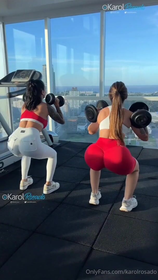 Karol Rosado - Gym Sluts Seducing Trainer For Threesome