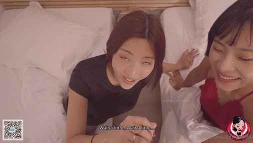 Asian Sluts June Liu And Emiri Momota Surprising Guy with Threesome