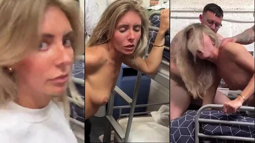 Eine nuttige Bonnie Blue wird im Gefängnis von Gefängniswärtern in einen Gangbang verwickelt