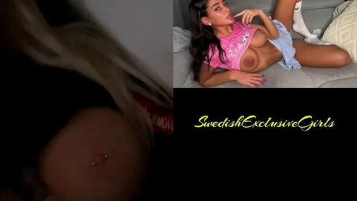 Swedish Tattooed Babe Paulina Alatalo Vibrates her tight horny pussy in bed