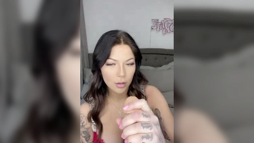 Josefin Ottosson Oils up dildo handjob & suprise facial cumshot