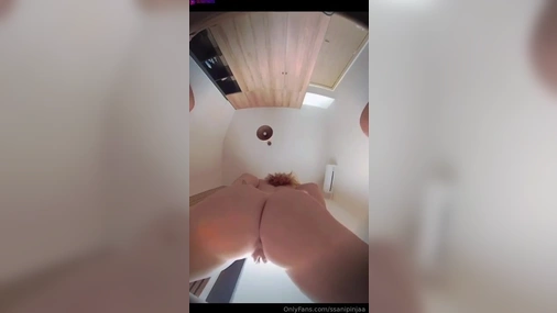 Finnish Ssanipinjaa Doing Naked Squats