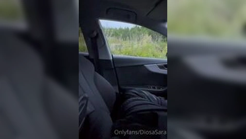 Perfect Finnish Diosa Sara Playing With Tits in Car