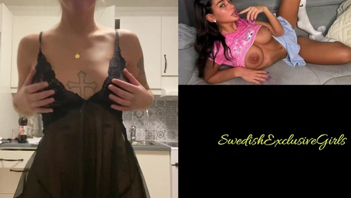 Swedish Tattooed Babe Ida Olofsson playing with her tight body tease