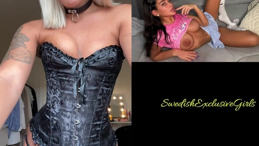 Swedish Tattooed Babe Ida Olofsson showing her sexy body + dogleash necklace