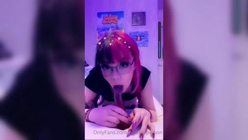 Swedish bunnygirl.ella dildo blowjob 2