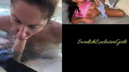 Swedish Milf Bella Blowjob & Tittyfucked in a Jacuzzi