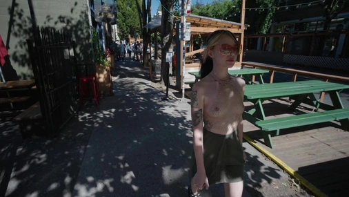 Rita Stark - Walking Around in Public With Exposed Titties