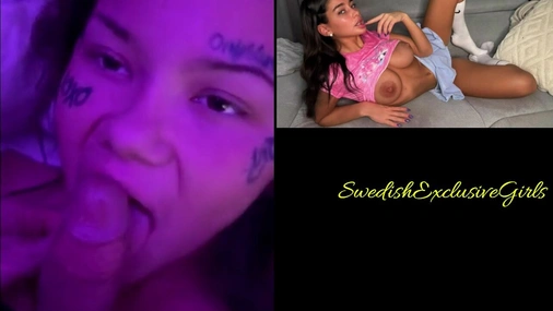 Norwegian Babe with Face TattoosHot Blowjob