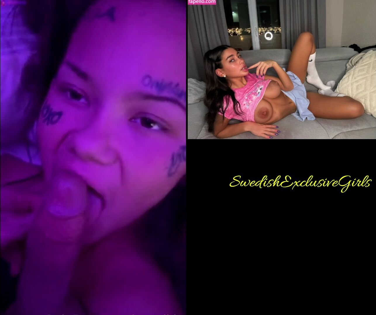 Norwegian Babe with Face TattoosHot Blowjob
