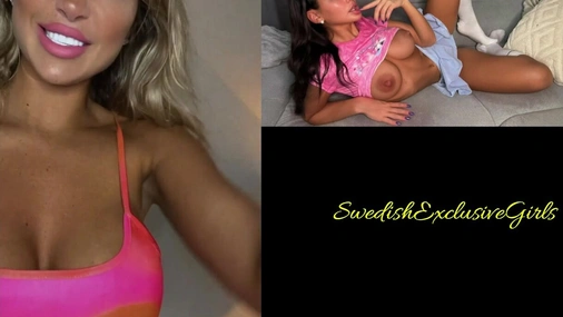 Swedish Tattooed Babe Zhara Nillson playing with her big tits