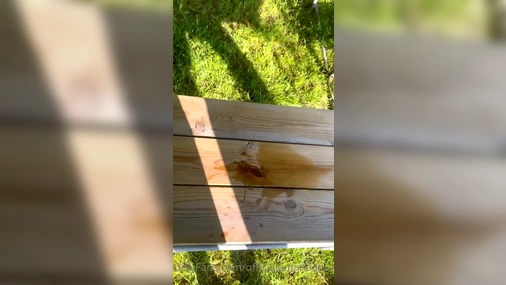 Amanda Breden outdoor squirt, blowjob and cum on boobs
