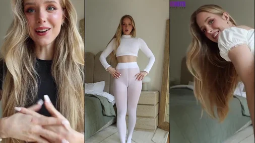 Caroline Zalog - Tights Try On Haul