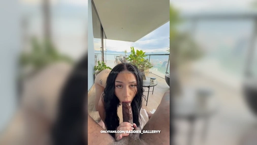 Auhneesh Nicole - Risky Sextape on Balcony in POV