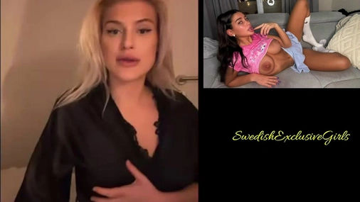 Swedish Big Tits & Ass Blonde Masturbates Her Tight Pussy Liveshow For Fans