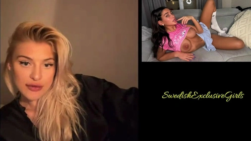 Swedish Big Tits & Ass Blonde Masturbates Her Tight Pussy Liveshow For Fans
