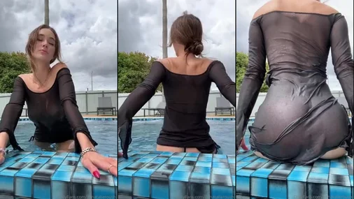 Natalie Roush In sexy, durchsichtiger Kleidung