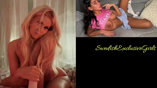 Swedish Babe EmiSecrets Hot Handjob On Dildo