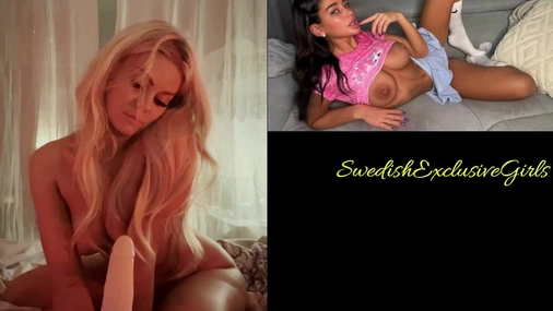 Swedish Babe EmiSecrets Hot Handjob On Dildo