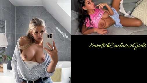 Swedish Babe Emisecrets Filming Her Big Tits In The Mirror