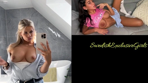 Swedish Babe Emisecrets Filming Her Big Tits In The Mirror