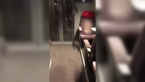 Couple caught giving BJ on train