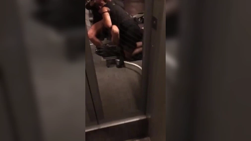 Couple caught giving BJ on train