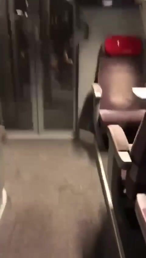 Couple caught giving BJ on train