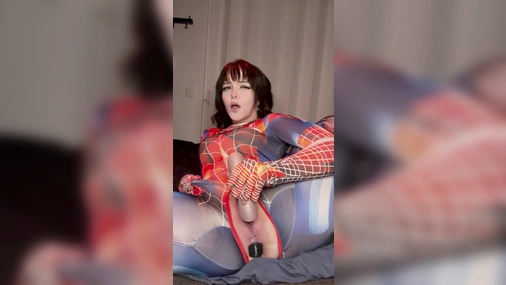 Finnish Chick in Cosplay Masturbating With Vibrator