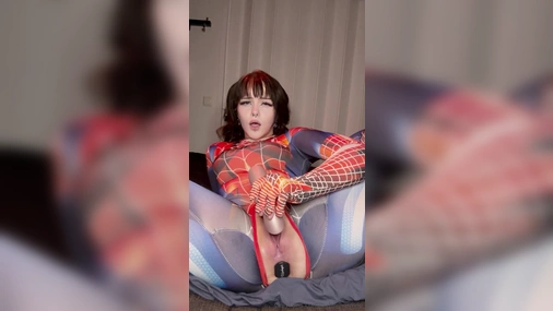 Finnish Chick in Cosplay Masturbating With Vibrator