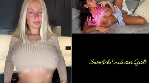 Swedish Babe ThatYoungBlonde Bouncing & Flashing Her Amazing Perfect Big Tits
