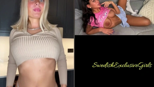 Swedish Babe ThatYoungBlonde Bouncing & Flashing Her Amazing Perfect Big Tits