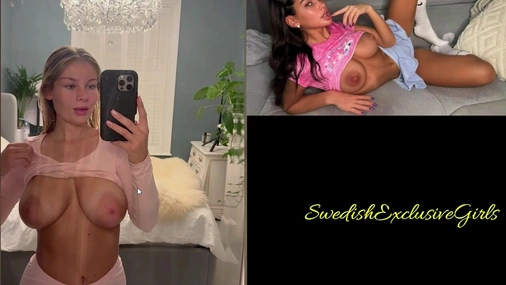 Swedish Thatyoungblonde Filming Her Perfect Big Tits In The Mirror