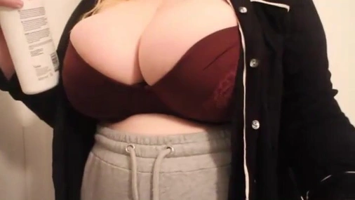 Carolina Sukie lotion on boobs