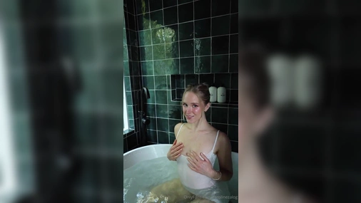 Caroline Zalog Teasing Naked in Bathtub