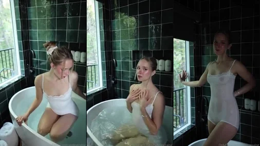 Caroline Zalog Nackt in der Badewanne necken