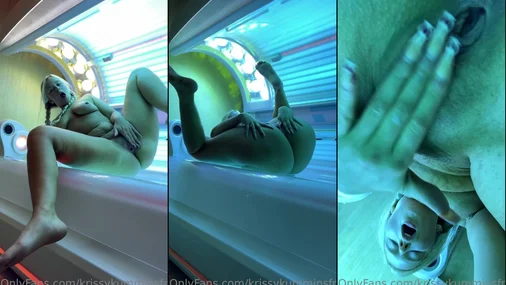 Krissy Kummins – Heiße Solo-Masturbation im Solarium